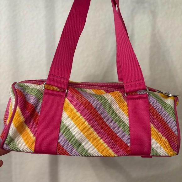 The Sak Barrel Bag Summer Colors Knit Woven Shoulder 10 Year Anniversary - Picture 2 of 13